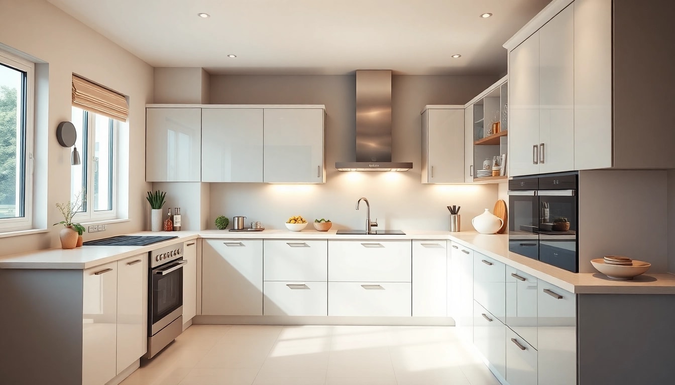 Discover sleek бяла техника appliances in a modern kitchen setup with natural lighting and vibrant decor.