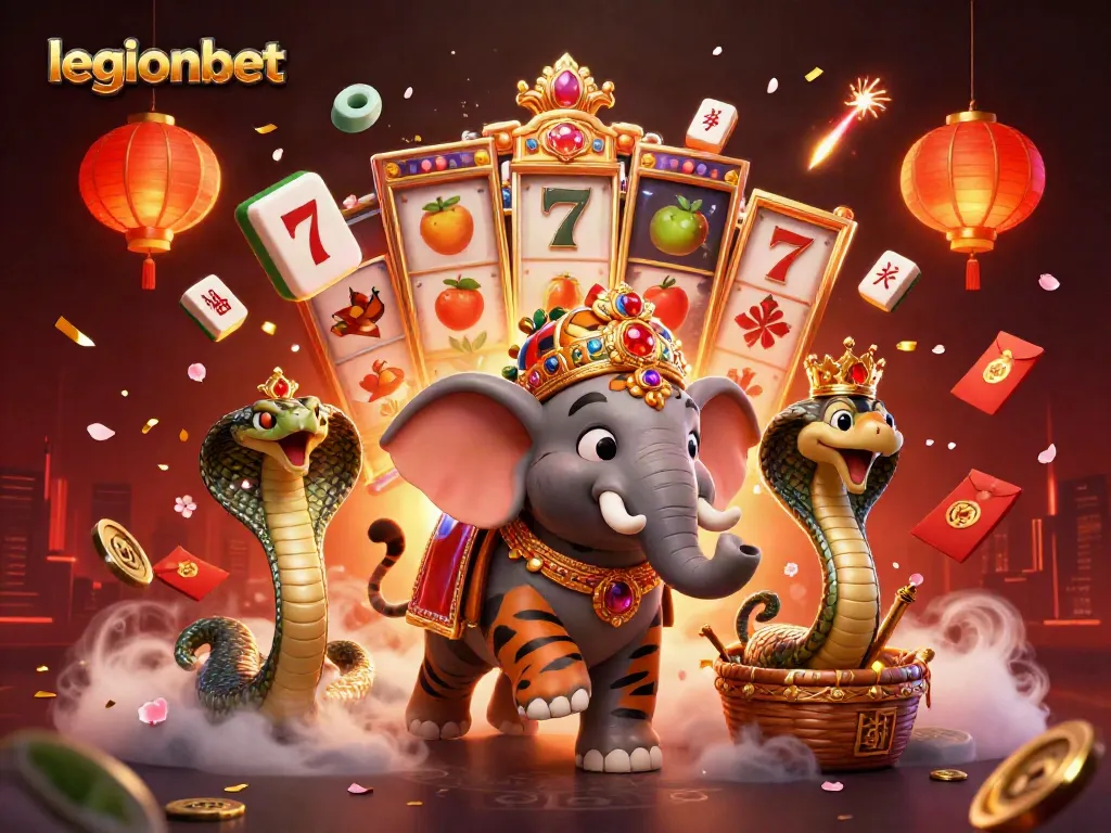 Experience winning at legionbet with a vibrant 3D casino theme featuring characters and game elements.