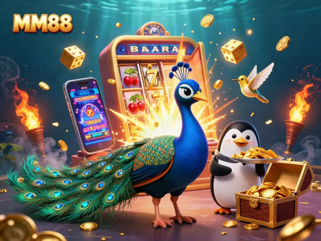 Experience the excitement of MM88 with colorful slots and vibrant casino elements
