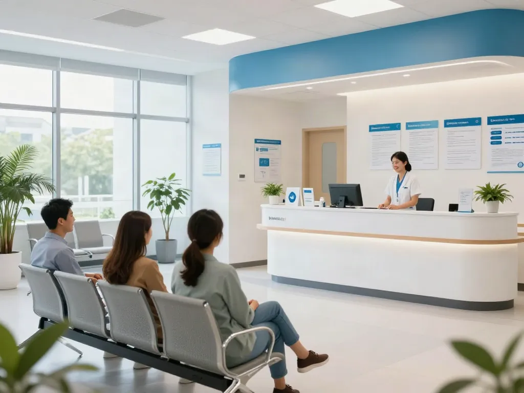 A welcoming weight loss pharmacy with friendly staff and modern health clinic elements.