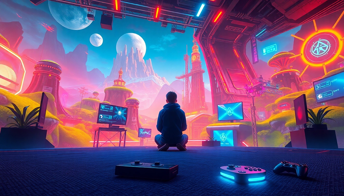 Experience the vibrant world created by the Unity3D game engine, featuring a player immersed in immersive gaming.