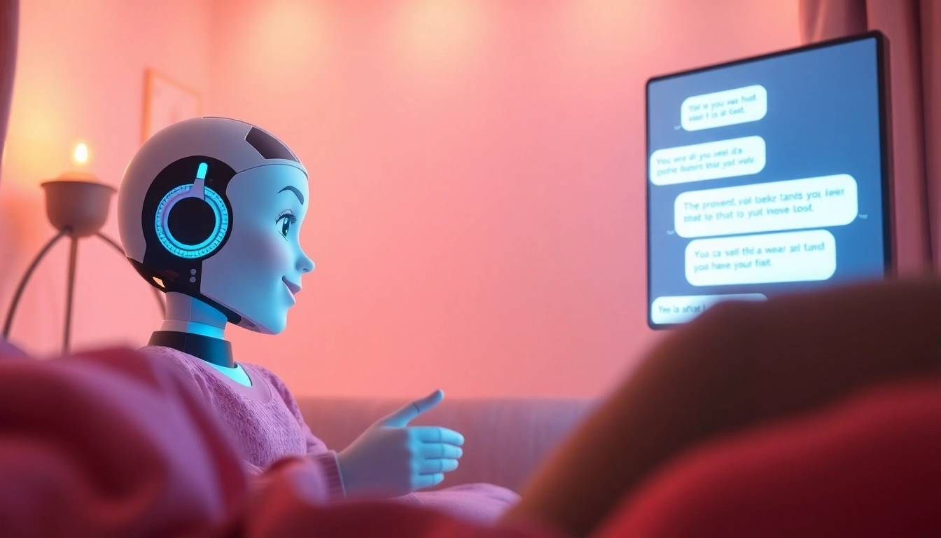 Engaging ai sex chat featuring a lifelike AI character in a cozy digital space.