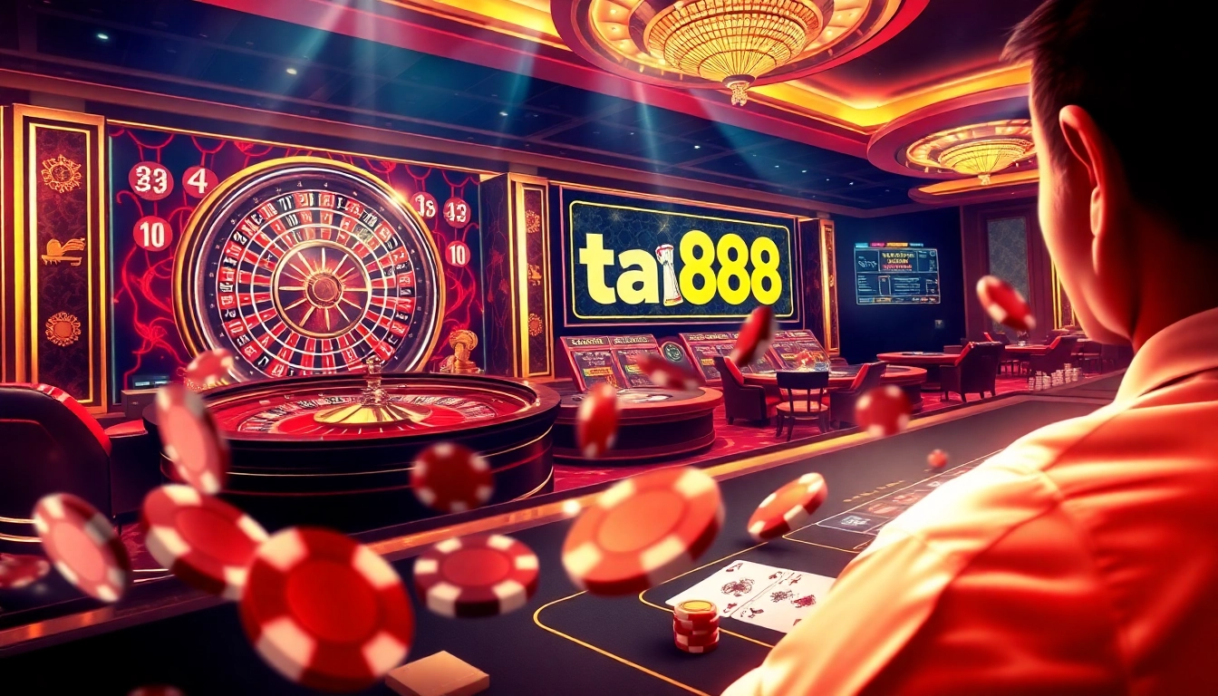 Experience the thrill of online gambling with ta88's vibrant casino interface and exciting games.