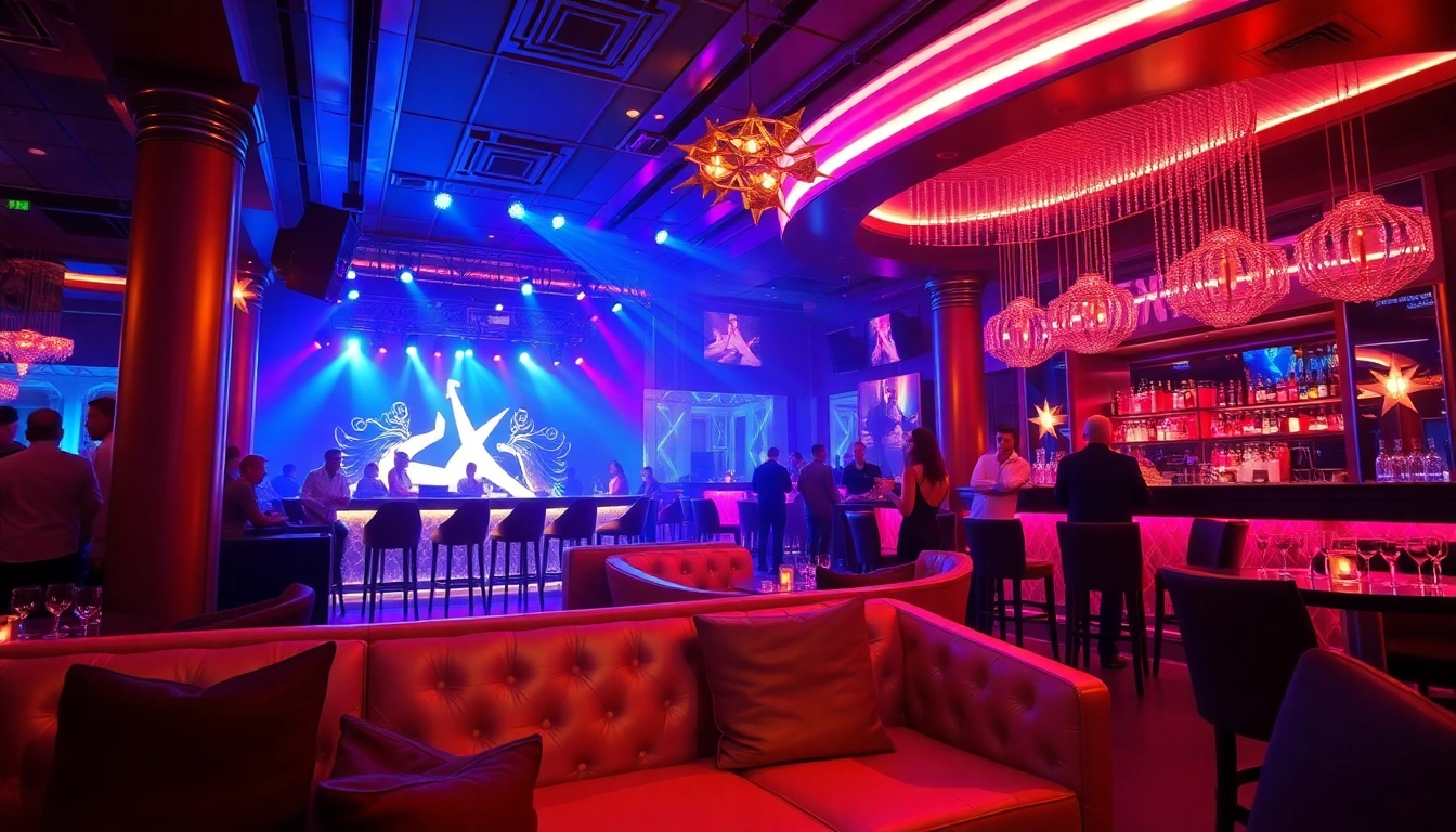 Vibrant nightlife at Club SXM, featuring cocktails and performances.