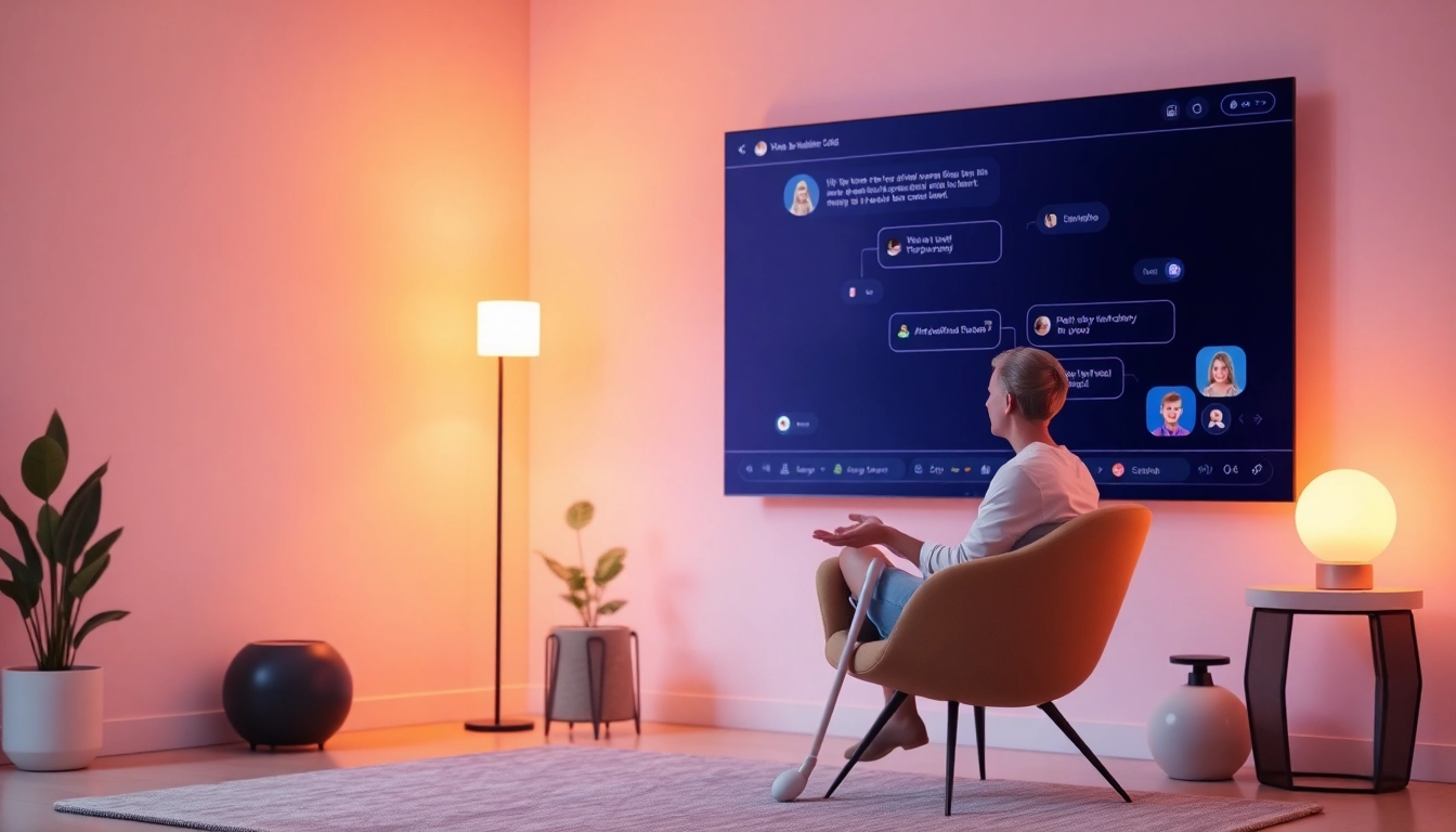 Engaging AI sex chat experience in a modern virtual environment