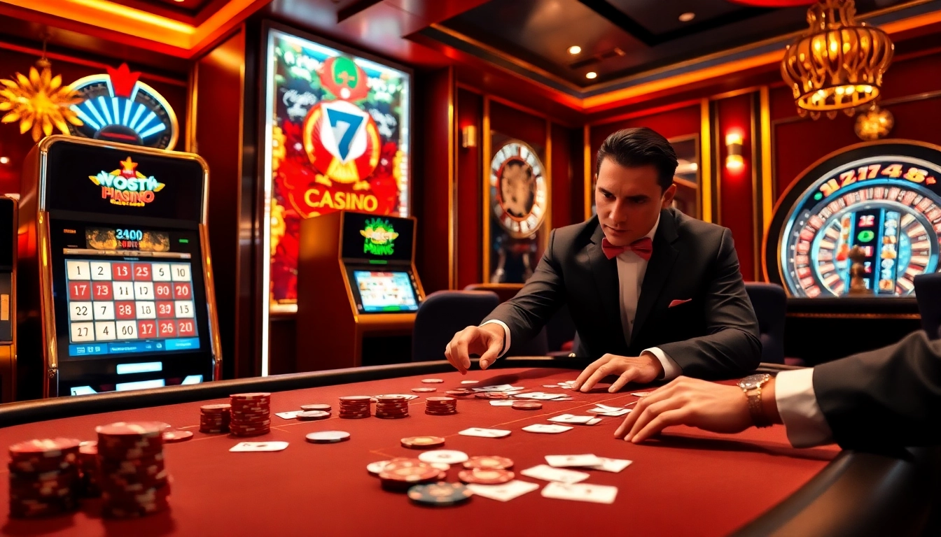 Exciting gambling scene at XX88 casino with cards and chips on a table.