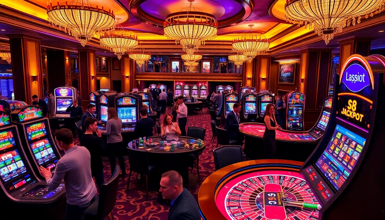 Experience the thrill of high-stakes gambling at s8 Jackpot slot machines in an elegant casino.