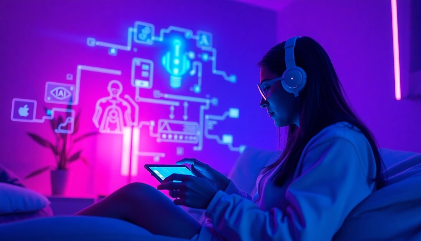 Visual representation of sex AI technology showcasing digital interactions and futuristic design.