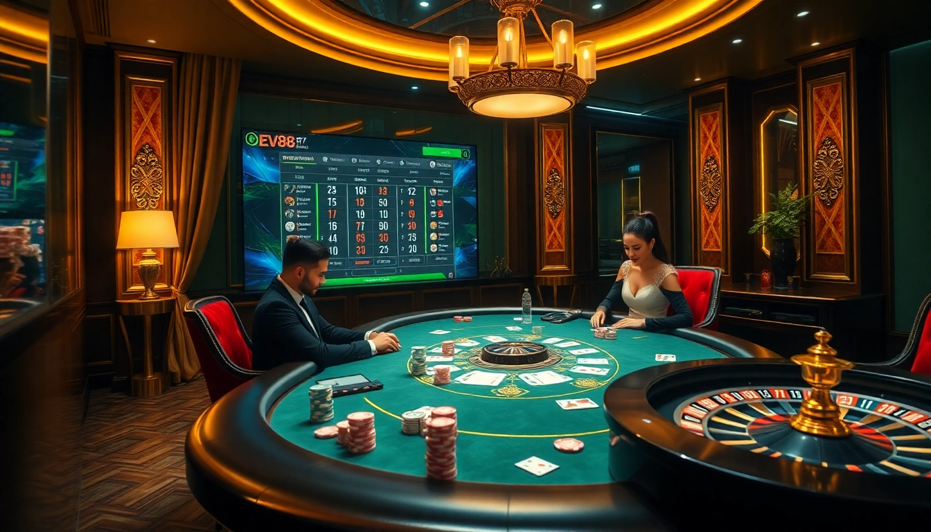 Engage in high-stakes excitement at Nhà cái EV88's online casino featuring vibrant gameplay.