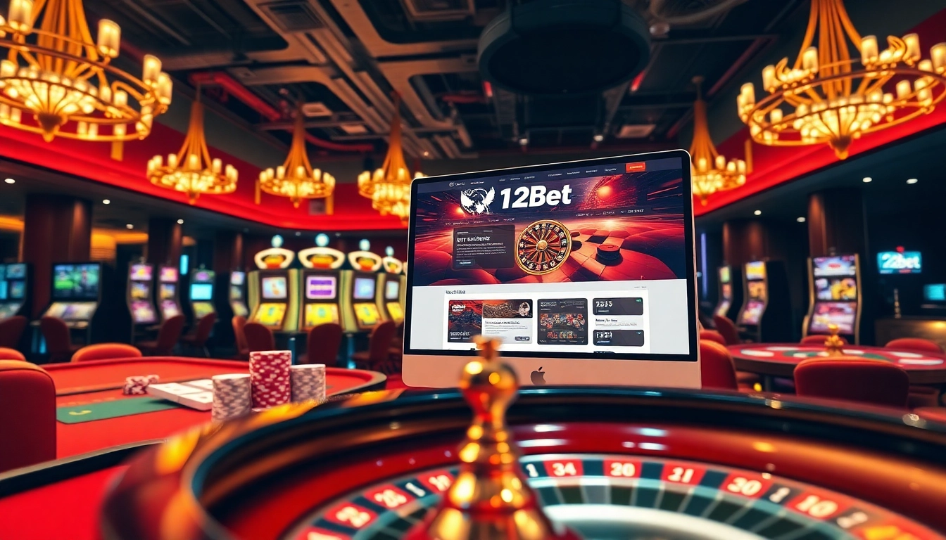 Exciting online gambling experience with vibrant visuals showcasing 12bet casino features.