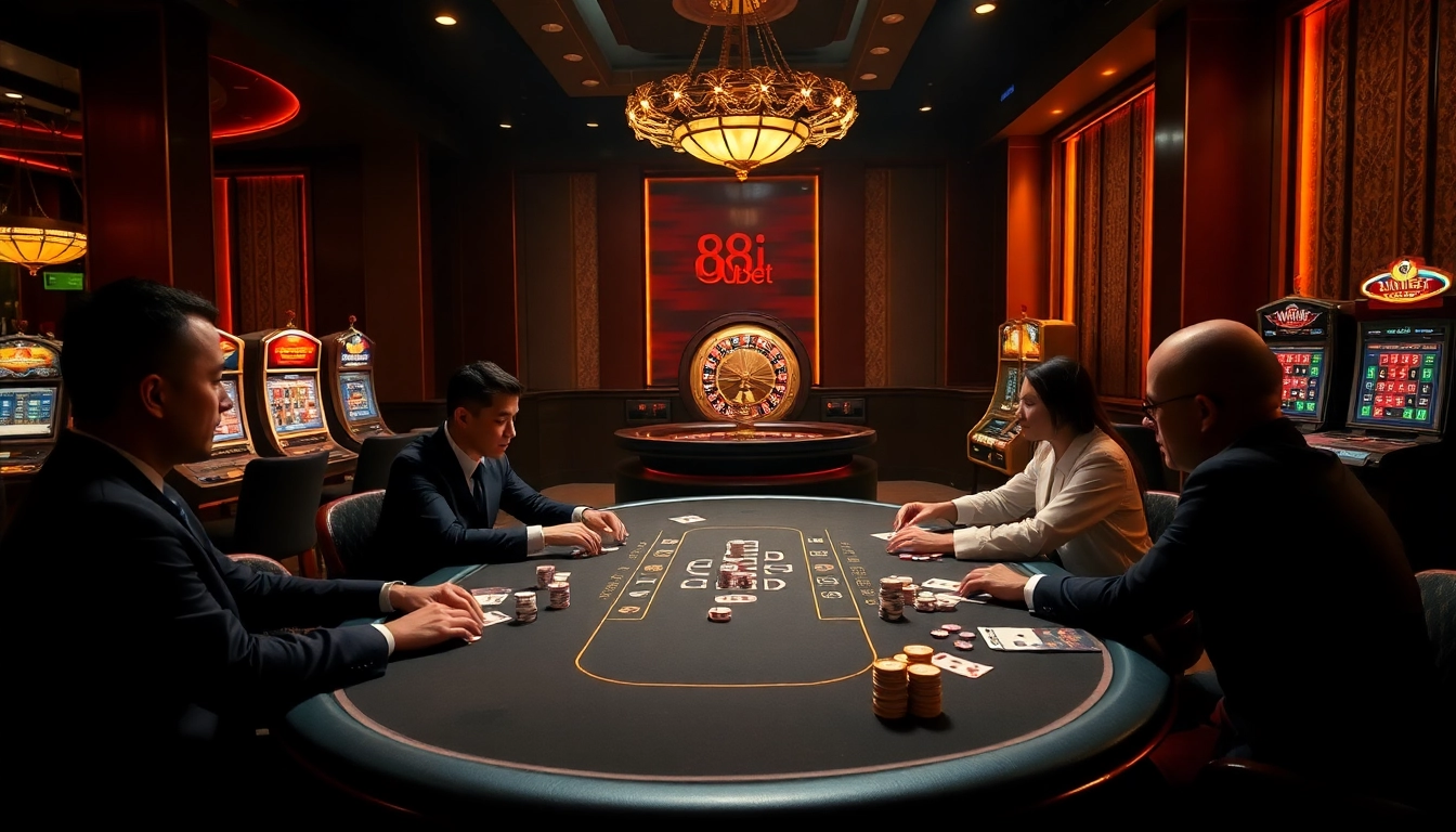 Experience the thrill of 88i bet at a luxurious casino table with professional players.