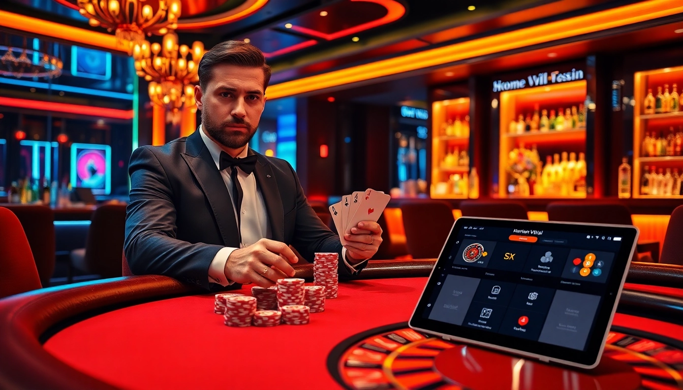 Engage in thrilling poker games at home vvjl with chic settings and vibrant casino elements.