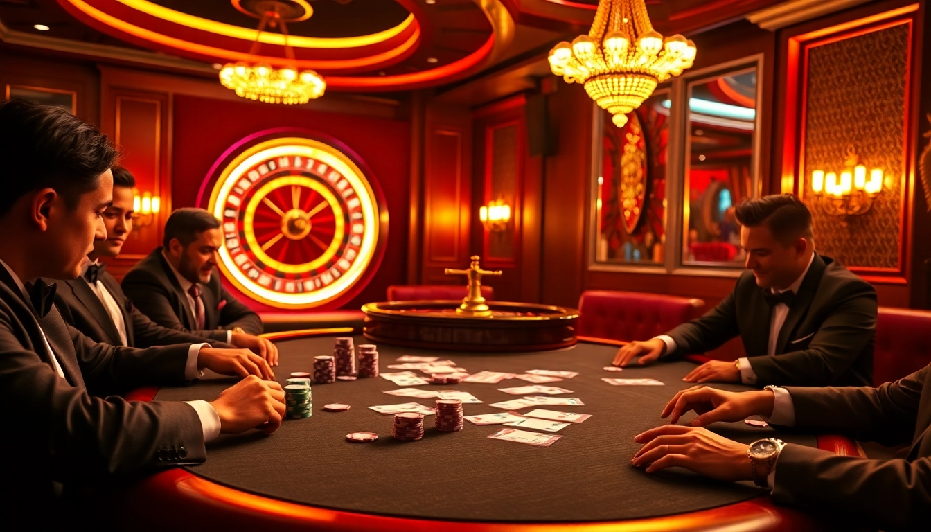 Experience high-stakes poker at an upscale casino table featuring 88i betting elements.