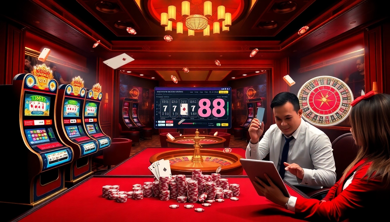 Experience the thrill of online gambling at say88 nhà cái, featuring vibrant casino tables and dynamic betting action.