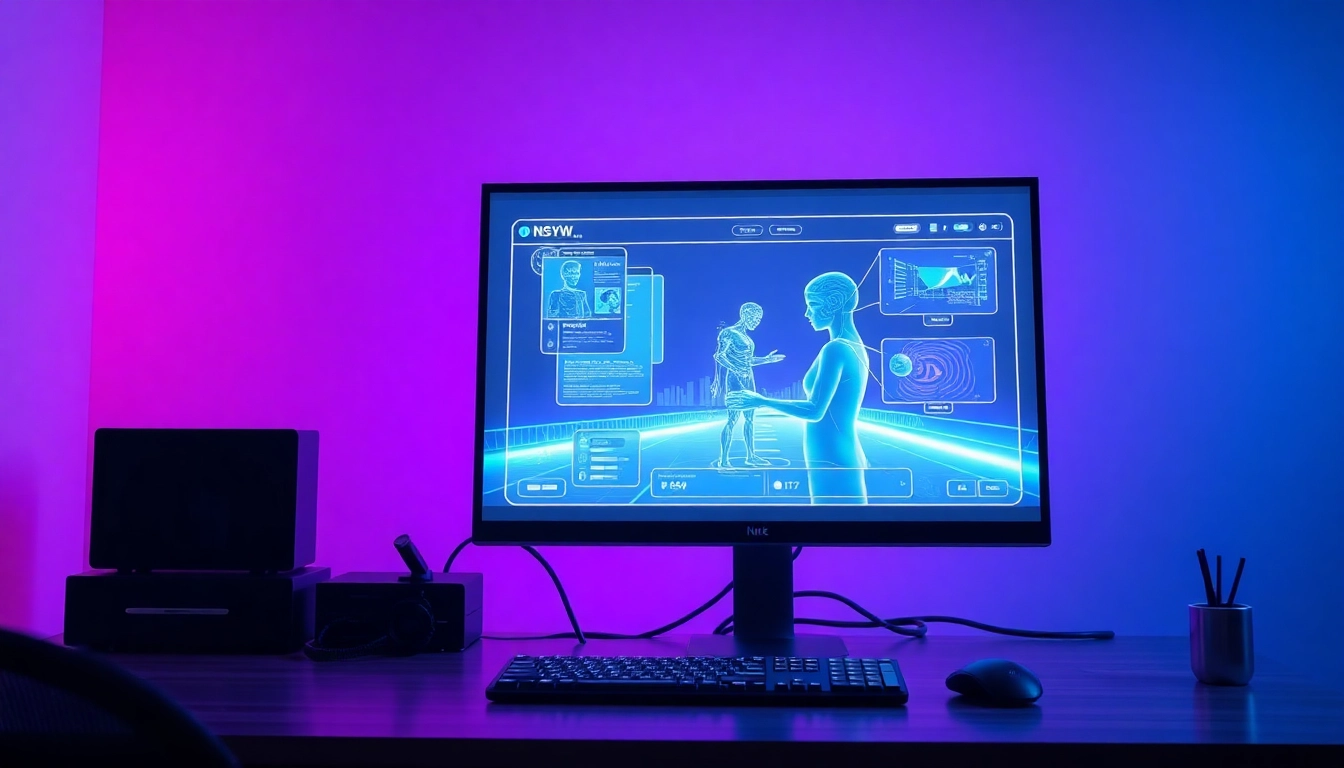 AI NSFW image generation interface with realistic digital character interaction