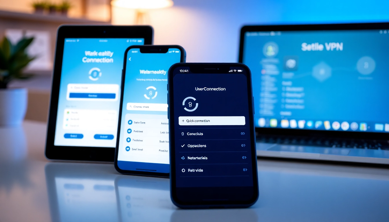 快连官网 展示在设备上的专业 VPN 界面，实现全球安全访问。