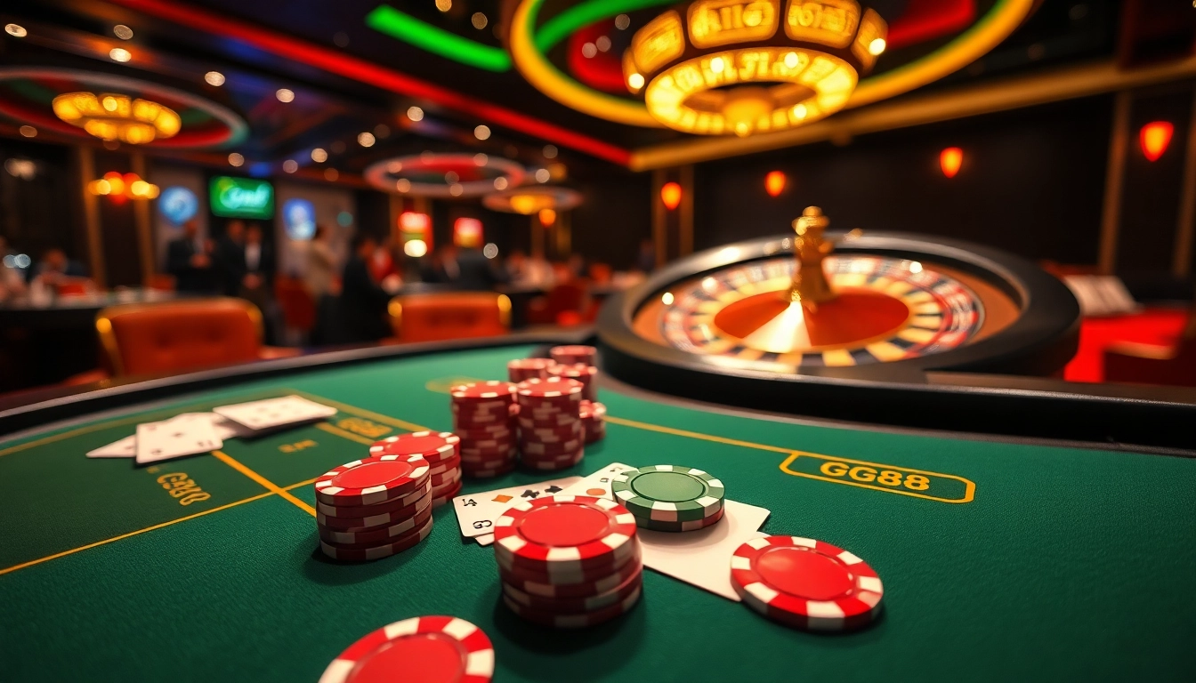 Experience the excitement of gambling at Gg88 Tech with vibrant tables and casino games.