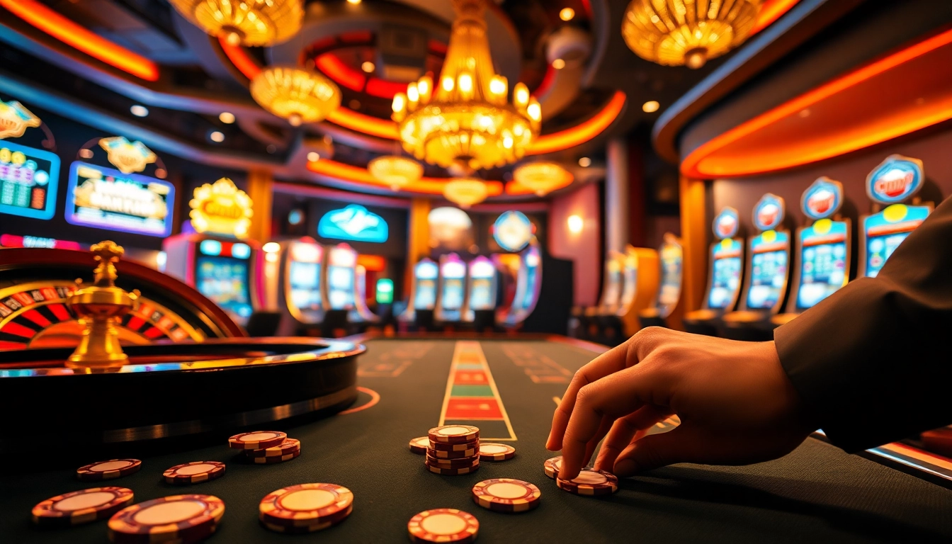 Experience the thrill of luckywin at a vibrant casino featuring roulette and poker.