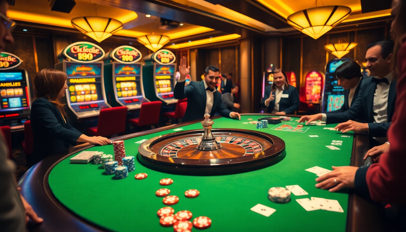 Join the excitement at the casino with players enjoying the *go 88* table games and roulette spins.