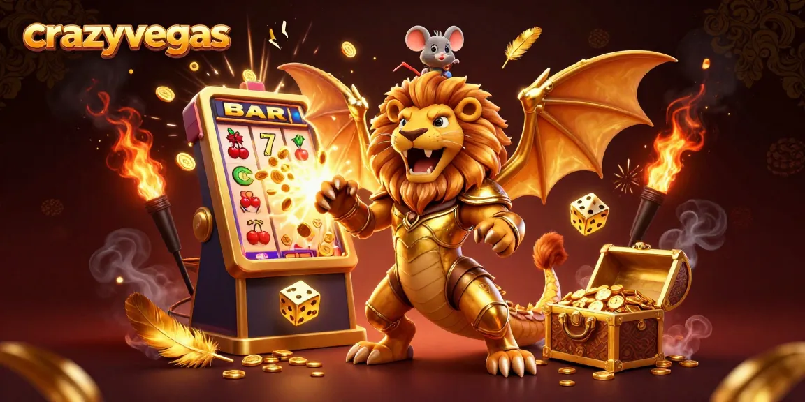 Spin your luck with crazyvegas as a chimera roars over a jackpot explosion and mobile games.
